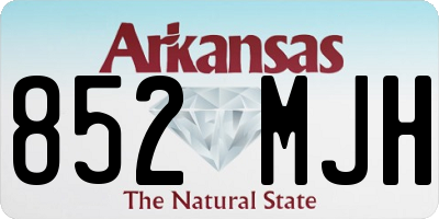 AR license plate 852MJH