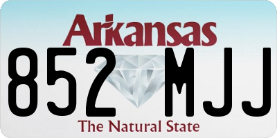 AR license plate 852MJJ