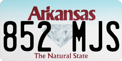 AR license plate 852MJS