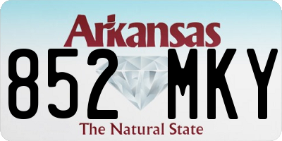 AR license plate 852MKY