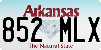 AR license plate 852MLX