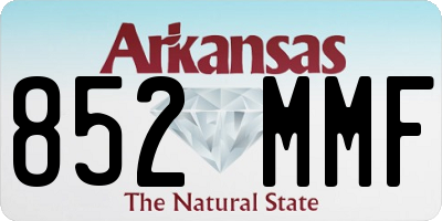 AR license plate 852MMF