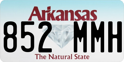 AR license plate 852MMH