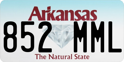 AR license plate 852MML