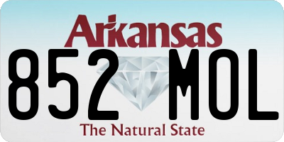 AR license plate 852MOL