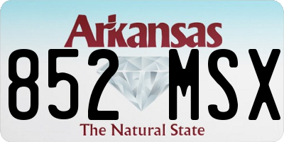 AR license plate 852MSX