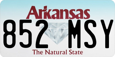 AR license plate 852MSY