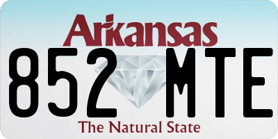 AR license plate 852MTE
