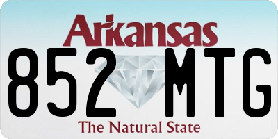 AR license plate 852MTG