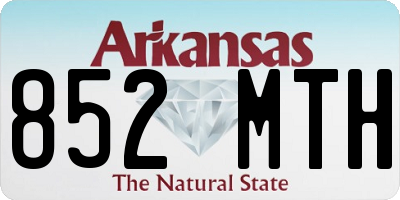 AR license plate 852MTH