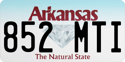 AR license plate 852MTI