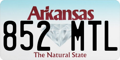 AR license plate 852MTL