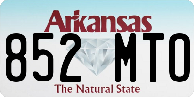 AR license plate 852MTO