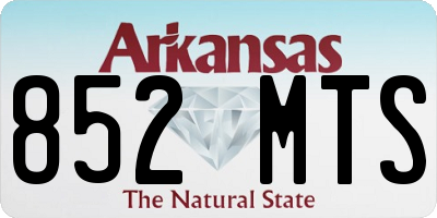 AR license plate 852MTS