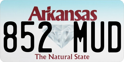 AR license plate 852MUD