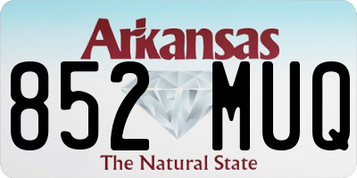 AR license plate 852MUQ