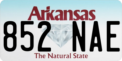 AR license plate 852NAE
