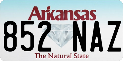 AR license plate 852NAZ