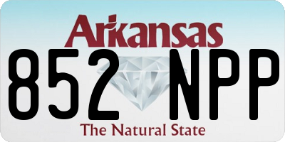 AR license plate 852NPP