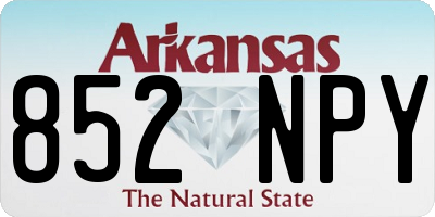 AR license plate 852NPY