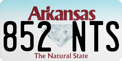 AR license plate 852NTS