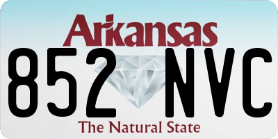 AR license plate 852NVC