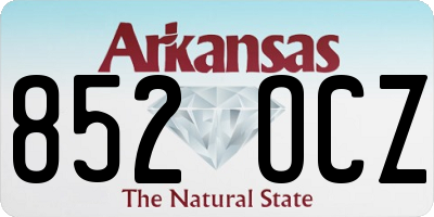 AR license plate 852OCZ