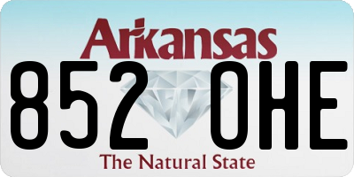 AR license plate 852OHE