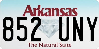 AR license plate 852UNY