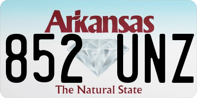 AR license plate 852UNZ