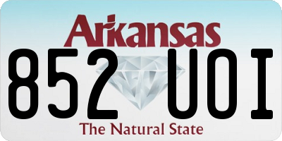 AR license plate 852UOI