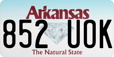 AR license plate 852UOK
