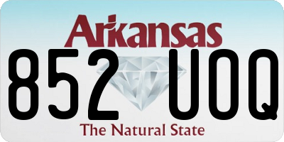 AR license plate 852UOQ
