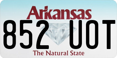 AR license plate 852UOT