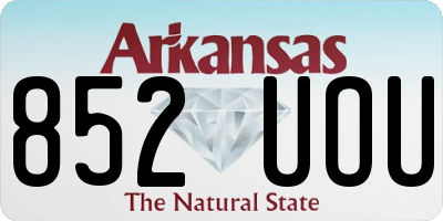 AR license plate 852UOU