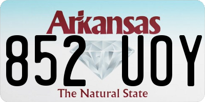 AR license plate 852UOY