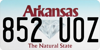 AR license plate 852UOZ