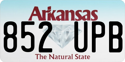 AR license plate 852UPB