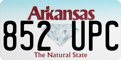 AR license plate 852UPC