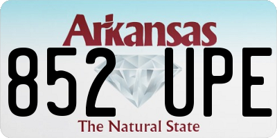 AR license plate 852UPE