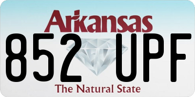 AR license plate 852UPF