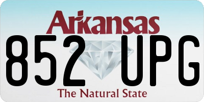 AR license plate 852UPG