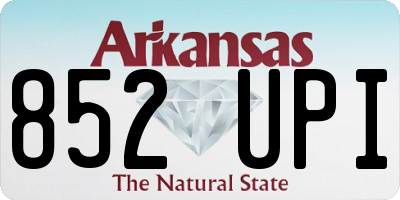 AR license plate 852UPI