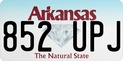AR license plate 852UPJ