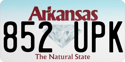 AR license plate 852UPK