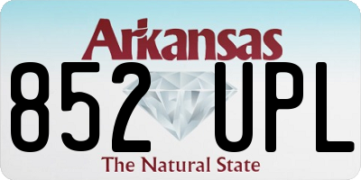 AR license plate 852UPL