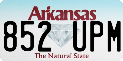AR license plate 852UPM