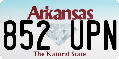 AR license plate 852UPN