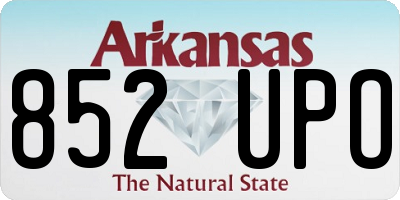 AR license plate 852UPO