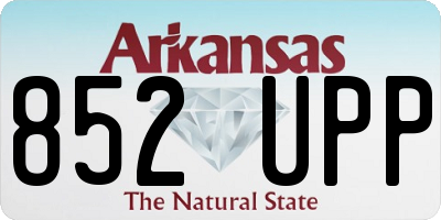 AR license plate 852UPP